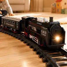 Trem De Brinquedo Criança Menino Menina Com Som Luz Premium Personagem Trenzinho