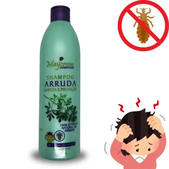 Shampoo Arruda 500Ml Contra Piolho Elimina Piolho e Lêndea Para Crianças