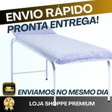 Lençol TNT Descartável com Elástico 2,10x0,90 Para Maca Kit 10 Unidades Branco Clínica Estética Hospital