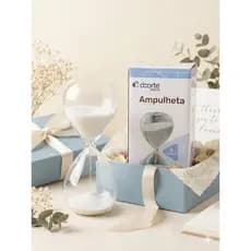 1 Unidade Ampulheta 5 Minutos Decorativa Vidro Timer Areia Branca Decoração Mesa