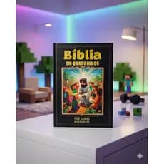 Bíblia em Quadrinhos Minecraft Infantil Capa Dura Histórias Bíblicas Ilustradas