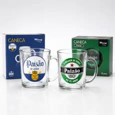 Caneca de Vidro Paizão 320ml Presente Dia dos Pais Melhor de Todos Com Caixa