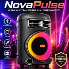 Caixa de Som Bluetooth 120W LED Entrada P2 e P10 AL-3928