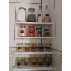 Kit 4 Prateleiras Organizador Para Cozinha Sala Quarto Banheiro