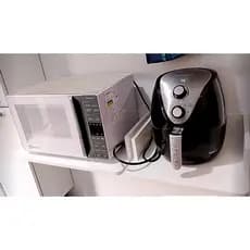 Kit Prateleiras Para Microondas e Airfryer Suportes Reforçados
