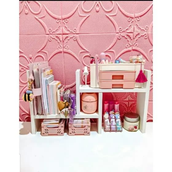 Nicho Organizador De Mesa Ajustável MDF Branco Home office | Escritório | Quarto | Cozinha | Mesinha