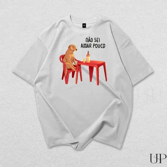 Camiseta Camisa Cachorro Caramelo Bar Brasil Amar Pouco Cultura T-Shirt Arte Estampada Envio Rápido