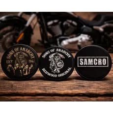 Bottons Personalizados Sons Of Anarchy 3 Bottons Inspirados na Serie de Motoqueiros para Fãs Bolsas Mochilas