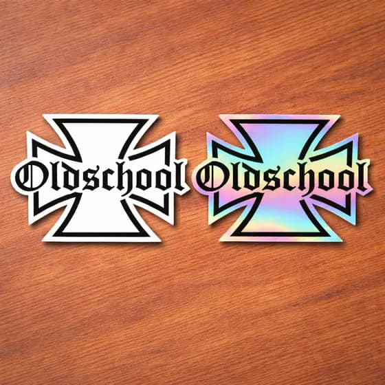 Adesivo Automotivo Oldschool Cruz de Ferro – Estilo Custom para Carros Motos Capacetes