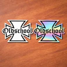 Adesivo Automotivo Oldschool Cruz de Ferro – Estilo Custom para Carros Motos Capacetes