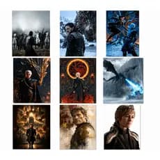 KIT 9 Photocards + 1 Adesivo House of the Drangon Game of Thrones Fotos personalizadas