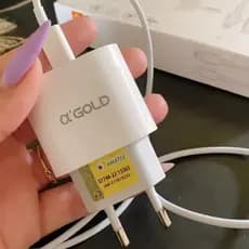 Carregador Original A'Gold Completo para Iphone Fonte 30w TurboCabo Iphone 11 12 13 14 Pro Max  Anatel Lacrado