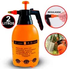 Pulverizador Manual 2 Litros Alta Pressão Borrifador Jardim Plantas Com Valvula Reguladora