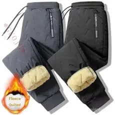 Calça de Algodão para o Inverno Homem 2 Cores L-7XL Calça de Cordeiro para o Inverno Calça de Cordeiro para o Exterior