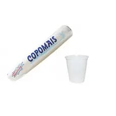 Copo Plastico Branco 80ml C/100 - Copomais