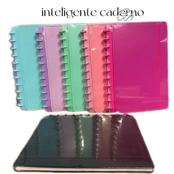 Caderno De Discos Inteligente A4 Grande Capa Dura 80 Folhas Pautadas Escolar Planner Universitário