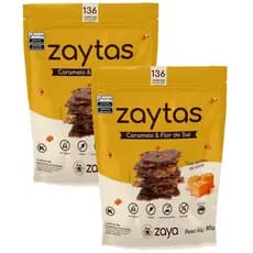 Kit 2 Zaytas Caramelo & Flor De Sal Lascas De Brownie S/ Glúten 80g