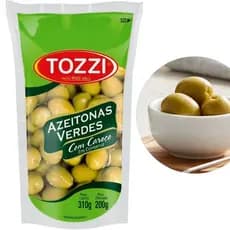 Azeitona Verde Inteira C/ Caroço Em Conserva Tozzi 200g