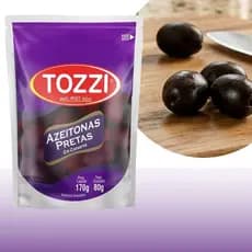 Azeitonas Preta Em Conserva C/ Caroço Azeitona Tozzi 80g