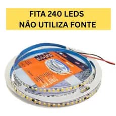 Fita LED 240 LEDs/m – 10m, Ligação Direta 220V | Não precisa de Fonte | Para Perfil Led, Sanca