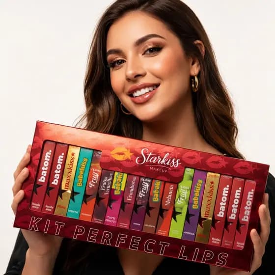 Kit 16 Gloss Hidratante Labial Perfect Lips Brilho Molhado Starkiss Makeup Longa Duração - Promoção!