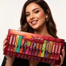 Kit 16 Gloss Hidratante Labial Perfect Lips Brilho Molhado Starkiss Makeup Longa Duração - Promoção!