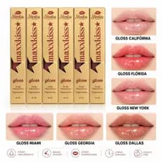 Gloss Labial Hidratante Kit 06 MaxKiss com Ácido Hialurônico Efeito Volumão Bocão - Promoção !