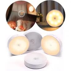 Kit 4 Lâmpada de Parede com Sensor de Movimento de 8 LEDs Recarregável por USB