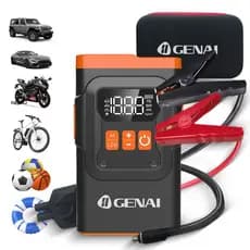 Compressor de Ar Sem Fio + Arranque Emergência 480A + Power Bank - GENAI Multifuncional