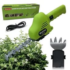 Tesoura Multifuncional a Bateria Lítio 7.4V - Corta Grama, Sebes e Mais! 2-em-1 Portátil