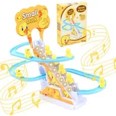 Brinquedo Pista Patinho Pinguim Escorregador Musical Escada Luz