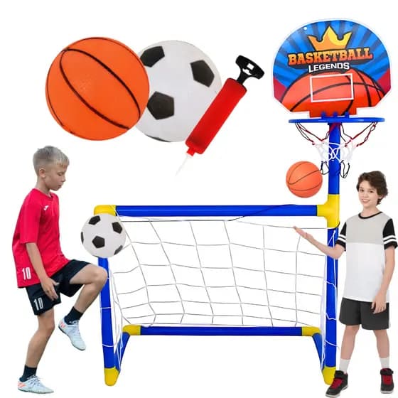 Mini Trave Futebol Infantil Golzinho Cesta Basquete Portátil