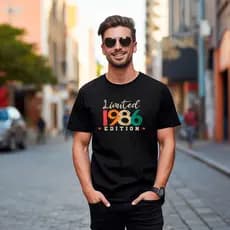 Camiseta Ano 1986 Escrito Edição Limitada Sou De 1986