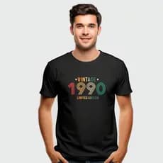 Camiseta Vintage Ano 1990 Edição Limitada Sou De 1990