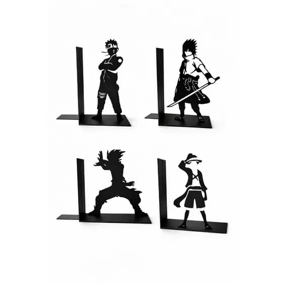 Aparador de Livros Anime Decorativo – Inspiração Naruto, Sasuke, Dragon Ball e One Piece