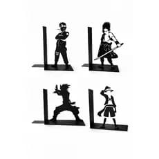 Aparador de Livros Anime Decorativo – Inspiração Naruto, Sasuke, Dragon Ball e One Piece