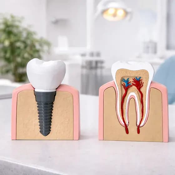 Kit Odontológico Anatômico – Dente Natural em Corte + Implante Dentário Didático