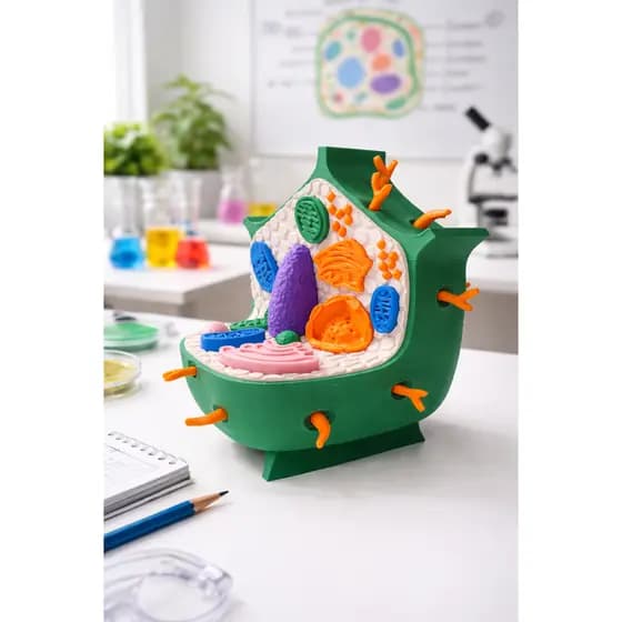 Célula Vegetal Didática Modelo Educativo para Estudo de Biologia e Ciências