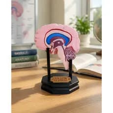 Cérebro Humano Escultura Anatômica Didática Desmontável para Estudo