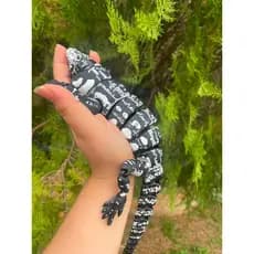 Lagarto Teiú Articulado Realista Colecionável Decoração Educação Ambiental