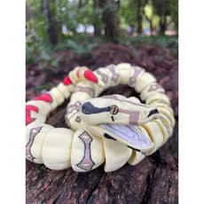 Serpente Jiboia Articulada Escultura Realista Brinquedo Colecionável