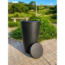 Vaso De Planta  Polietileno Coluna Lisa Luxo  Médio n3
