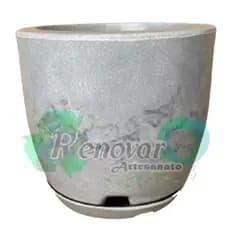 Vaso de Planta Pequeno Bojo com prato PP