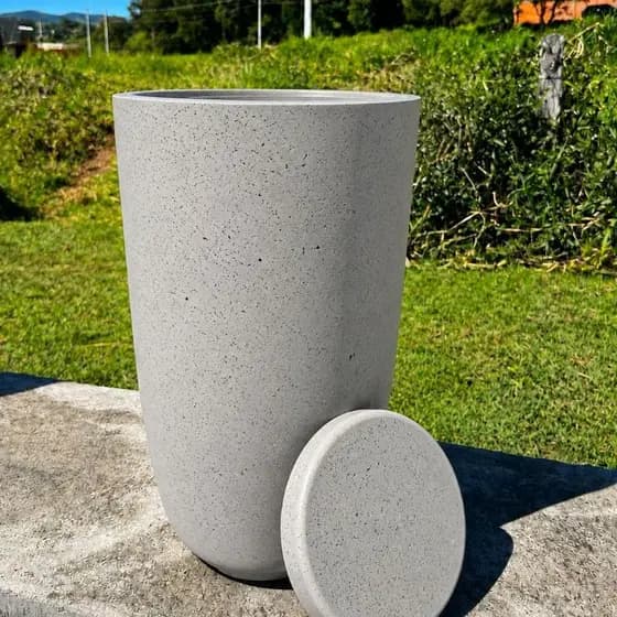 Vaso De Planta Cone Brilhante Luxo Decorativo PP