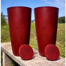KIT 2 Vaso De Planta Grande Cone Brilhante Luxo Decorativo G