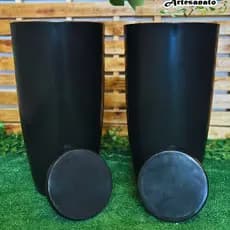 Kit 2 Vaso De Planta Coluna Lisa Polietileno n4 Ideal para Jardins Varandas e terraços