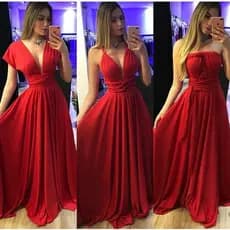 Vestido Multiformas Festa Formatura  Madrinha Vermelho Natal