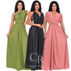 Vestido de Festa Longo Varias Formas de Usar Varias Amarrações