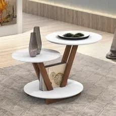 Mesa De Centro Laguna Redonda Decorativa Moderna Luxo