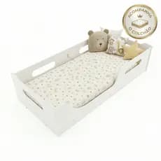 Cama Infantil Montessori Com Colchão D18 100% MDF Com Estrado Em Madeira Quarto Infantil
